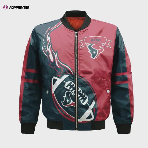 Houston Texans Bomber Jacket 3D Printed Curve Style Custom Text And Number