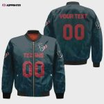 Houston Texans Bomber Jacket 3D Printed Team Logo Custom Text And Number