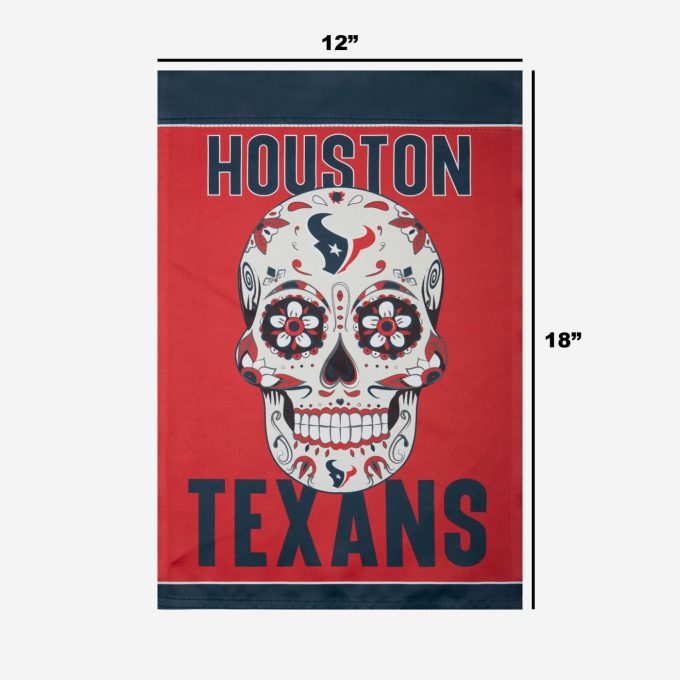 Houston Texans Day of the Dead Garden Flag – House Flag Home Decor Gift – House Flag Home Decor Gift