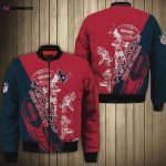 Houston Texans Players Pattern Bomber Jacket – Red