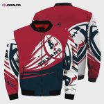 Houston Texans Ultra-Ball Pattern Bomber Jacket – Navy Red