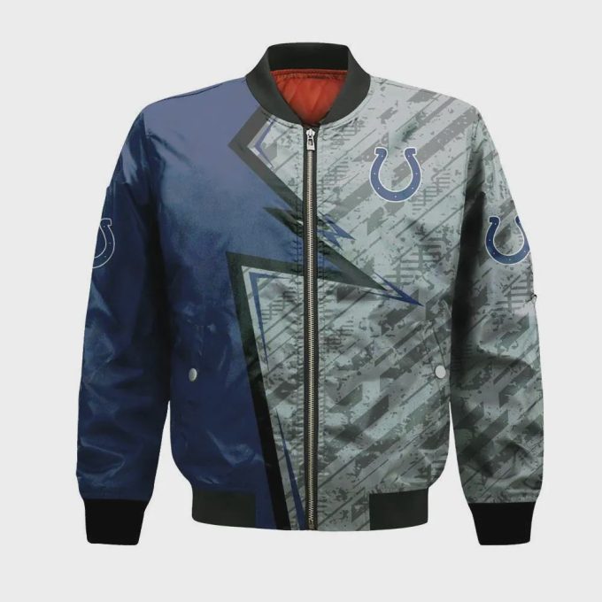 Indianapolis Colts Bomber Jacket 3D Printed Abstract Pattern Sport