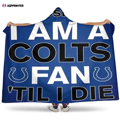 Stay Warm & Show Your Colts Pride with our Indianapolis Colts Hooded Blanket – Perfect Gift for Men & Women!