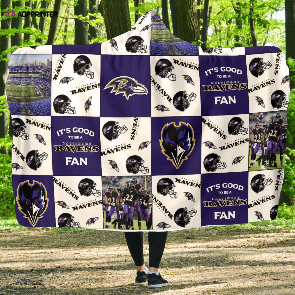 Baltimore Ravens Fan Hooded Blanket: Ultimate Gift for Men & Women – Full Printing Engaging & Cozy!