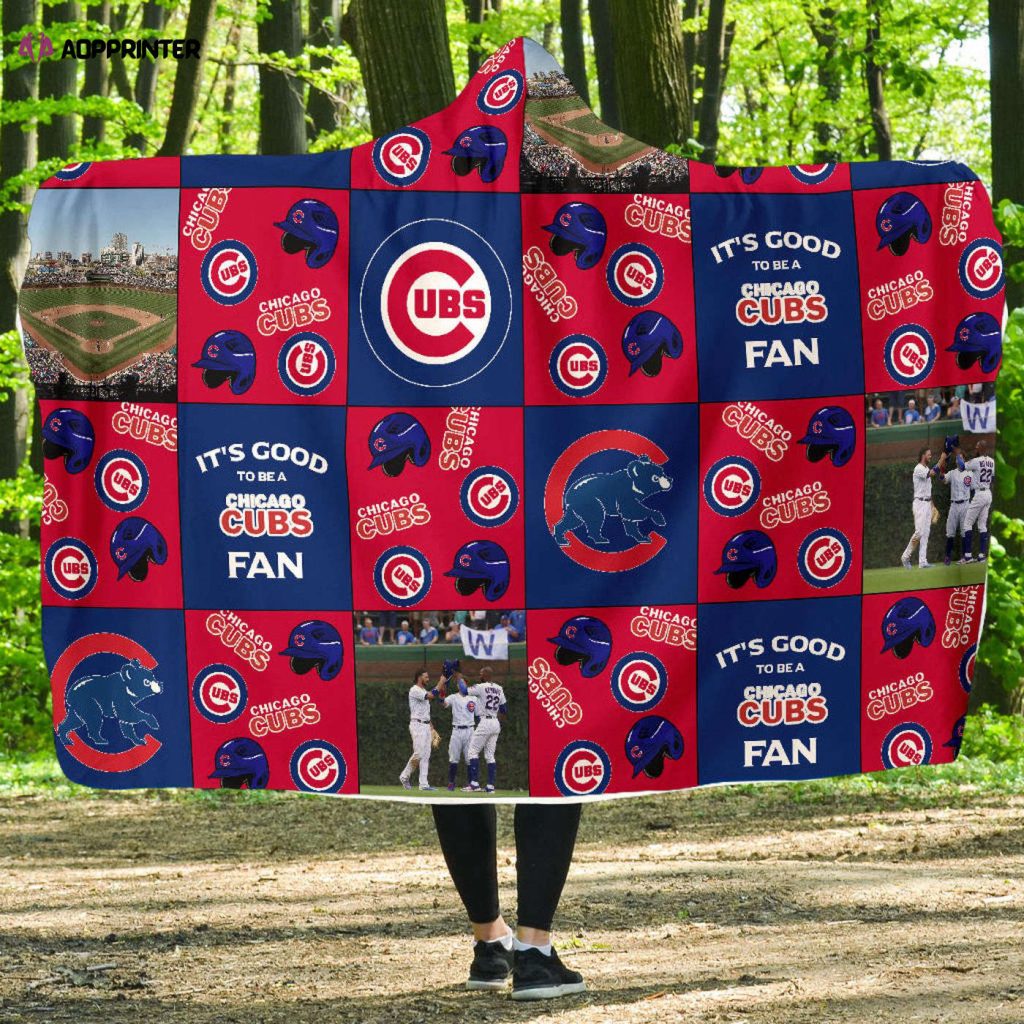 Chicago Cubs Fan Hooded Blanket: Perfect Gift for Men & Women – Full Printing Cozy & Stylish