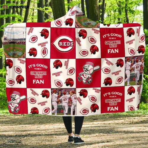 Cincinnati Reds Fan Gift: Full Printing Hooded Blanket for Men and Women