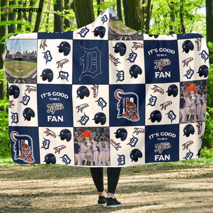 Ultimate Detroit Tigers Hooded Blanket: Perfect Gift for Men & Women Fans – Full Printing & Cozy