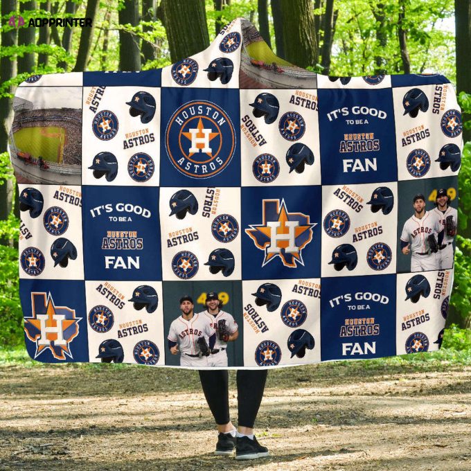 Houston Astros Fan Full Printing Hooded Blanket: The Perfect Gift for Men & Women Engage in Astros Fandom!