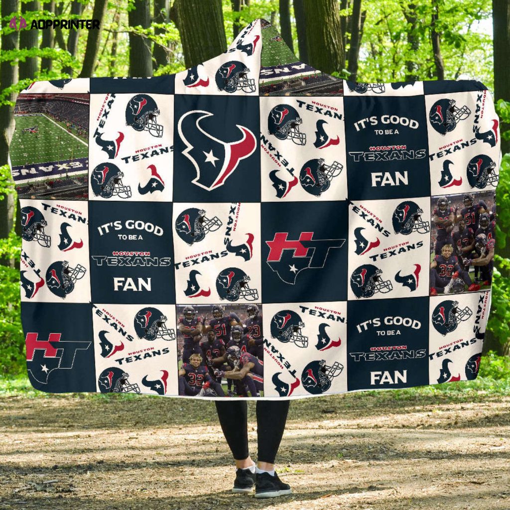 Houston Texans Fan Gift: Full Printing Hooded Blanket for Men and Women – Stay Cozy and Show Your Team Spirit!