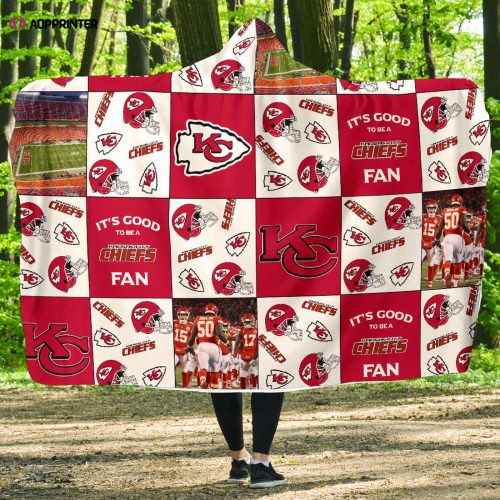 Official Kansas City Chiefs Fan Gift: Full Printing Hooded Blanket for Men & Women – Stay Cozy & Show Your Team Spirit!