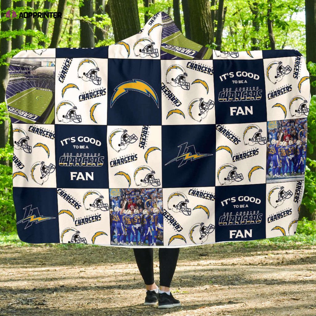 Los Angeles Chargers Fan Gift: Full Printing Hooded Blanket for Men & Women – Embrace Team Spirit!