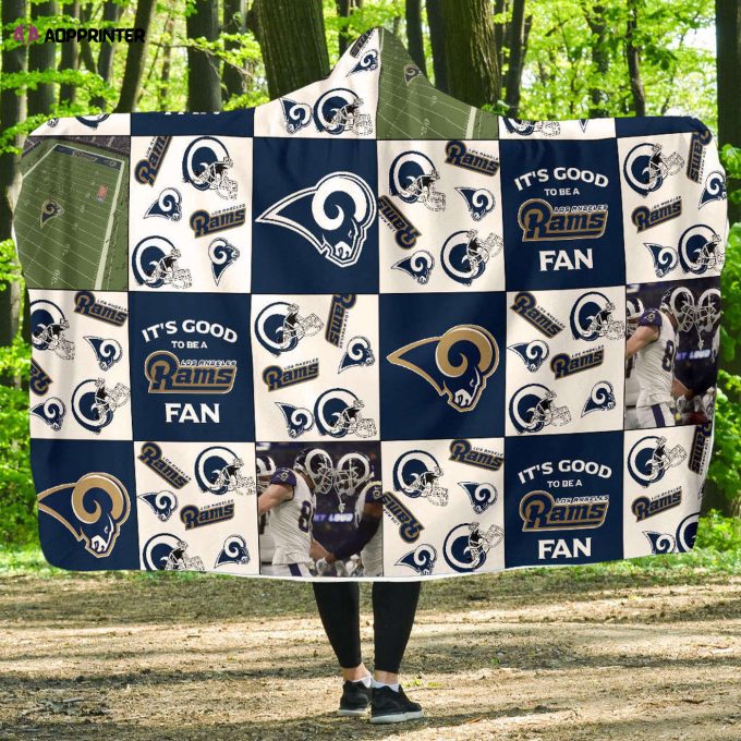 Los Angeles Rams Fan Gift: Full Printing Hooded Blanket for Men & Women – Stay Cozy & Show Your Support!