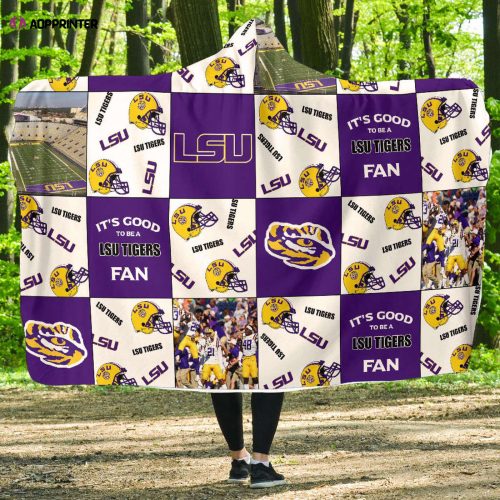 LSU Tigers Fan Gift: Full Printing Hooded Blanket for Men & Women – The Perfect LSU Tigers Fan Merchandise!