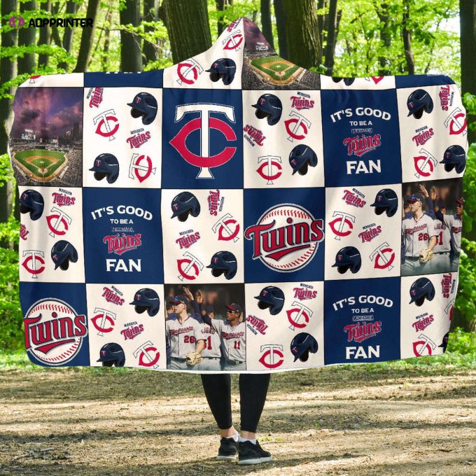 Minnesota Twins Fan Gift: Full Printing Hooded Blanket for Men & Women – Stay Warm & Stylish! #1 Choice