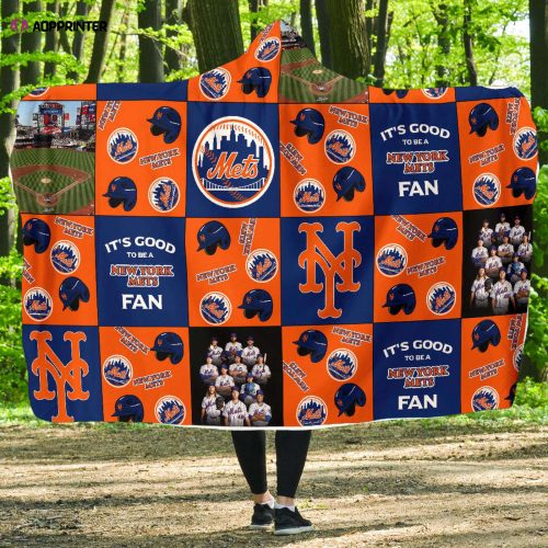 Ultimate New York Mets Fan Gift: Full Printing Hooded Blanket for Men & Women – Stay Cozy & Show Your Team Spirit!