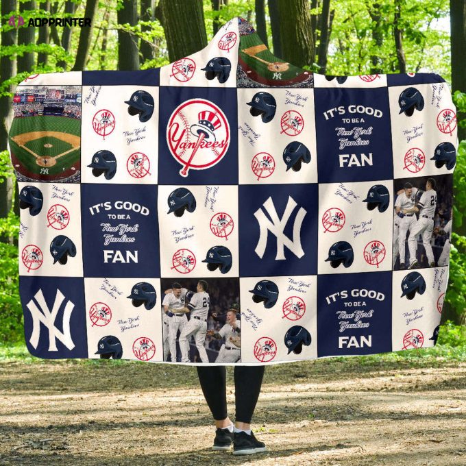 New York Yankees Fan Gift: Full Printing Hooded Blanket for Men & Women – Stay Cozy in Style!