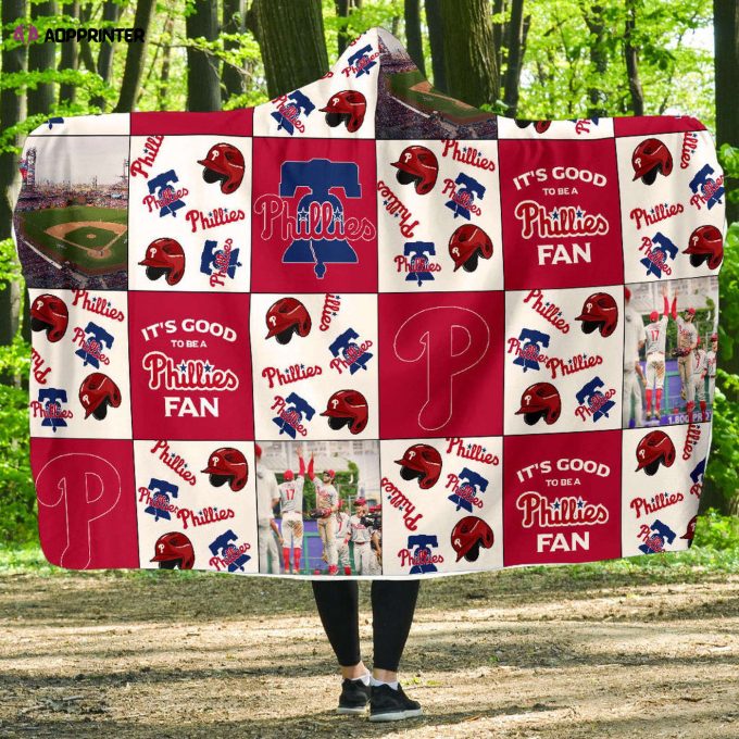 Philadelphia Phillies Fan Hooded Blanket – Perfect Gift for Men & Women