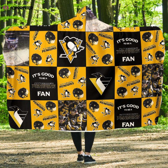 Pittsburgh Penguins Full Printing Hooded Blanket: Ultimate Gift for Men and Women Fans