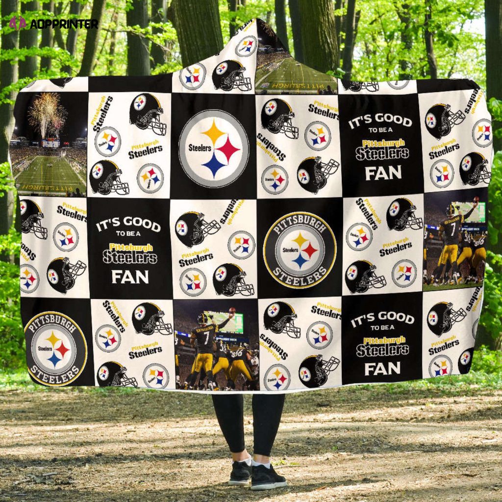 Pittsburgh Steelers Fan Gift: Full Printing Hooded Blanket for Men & Women – Embrace Team Spirit!