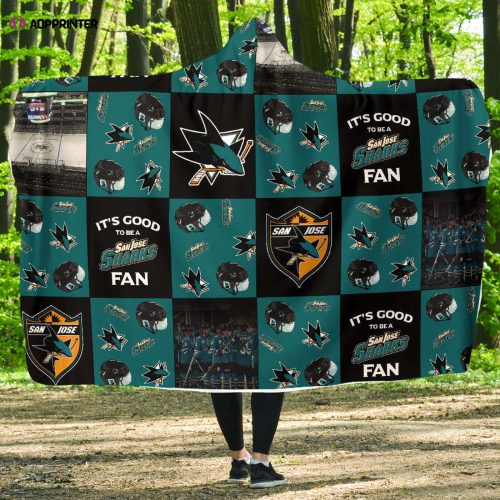 San Jose Sharks Fan Gift: Full Printing Hooded Blanket for Men & Women – Show Your Team Spirit!