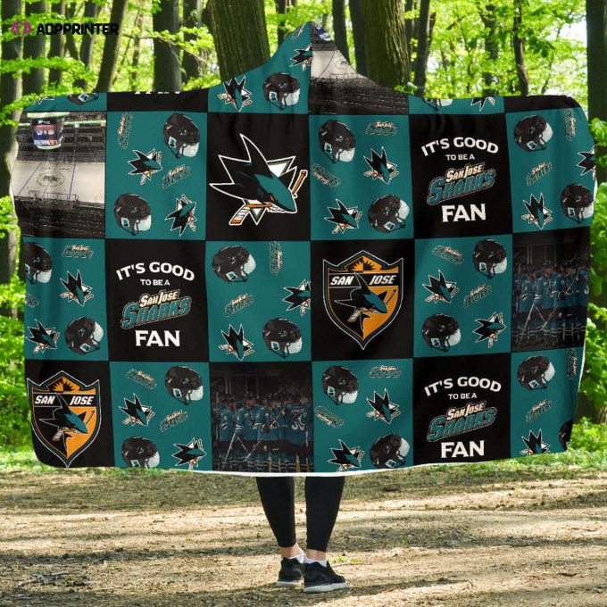 San Jose Sharks Fan Gift: Full Printing Hooded Blanket for Men & Women – Show Your Team Spirit!