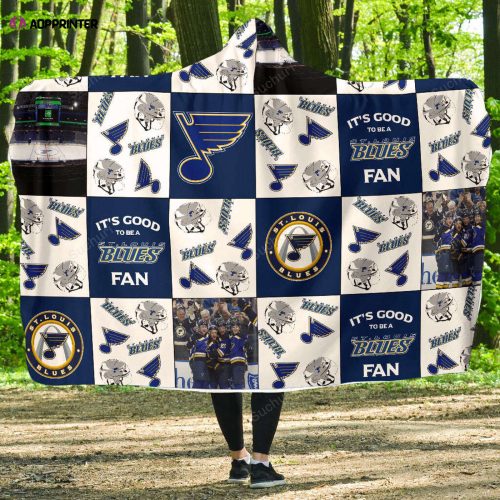 St Louis Blues Fan Hooded Blanket: Perfect Gift for Men & Women – Full Printing & Cozy Comfort