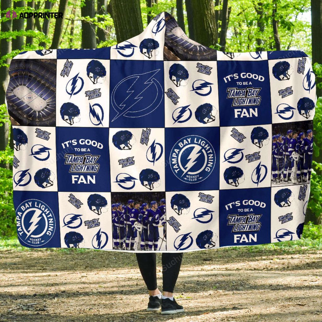 Ultimate Tampa Bay Lightning Fan Gift: Full Print Hooded Blanket for Men & Women