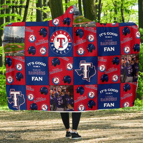 Texas Rangers Fan Hooded Blanket: Ultimate Gift for Men & Women – Full Printing Cozy & Stylish!