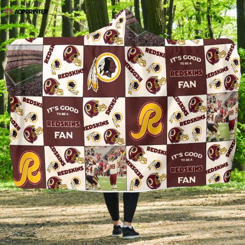 Washington Football Team Fan Gift: Full Printing Hooded Blanket for Men & Women – Stay Cozy in Style!