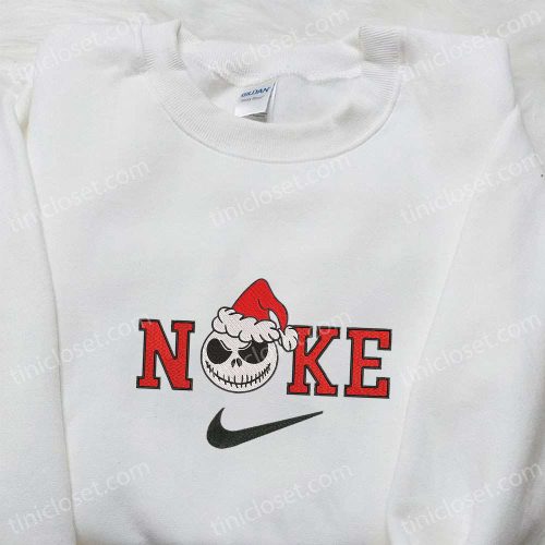 Jack Head Xmas Hat x Nike Embroidered Sweatshirt: Movie Merry Christmas Shirt Best Gift Ideas