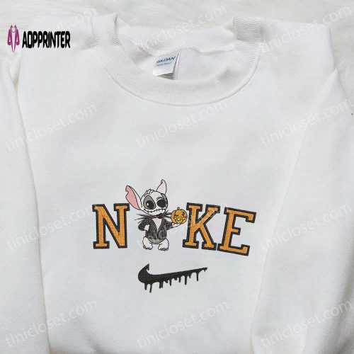 Spooky Nike x Disney Halloween Embroidered Shirt – Custom Gift for Family