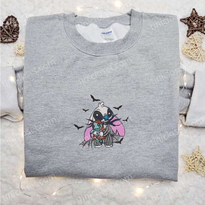 Disney Jack Skellington Stitch Sweatshirt – Halloween Cartoon Hoodie