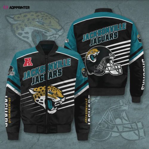 Jacksonville Jaguars Bomber Jacket 3D Printed Curve Style Custom Text And Number