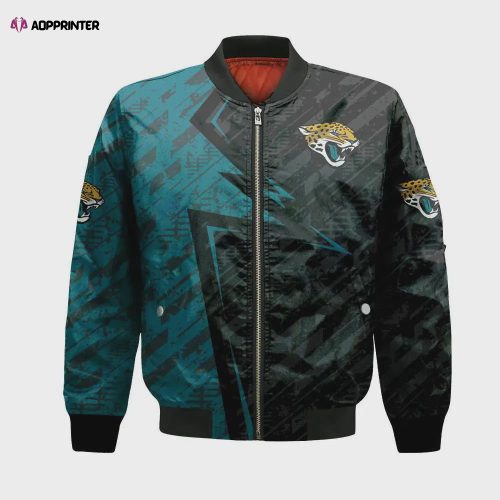 Jacksonville Jaguars Camo Pattern Bomber Jacket – Black And Gray