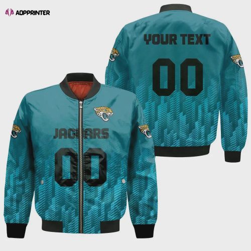 Jacksonville Jaguars Bomber Jacket 3D Printed Team Logo Custom Text And Number