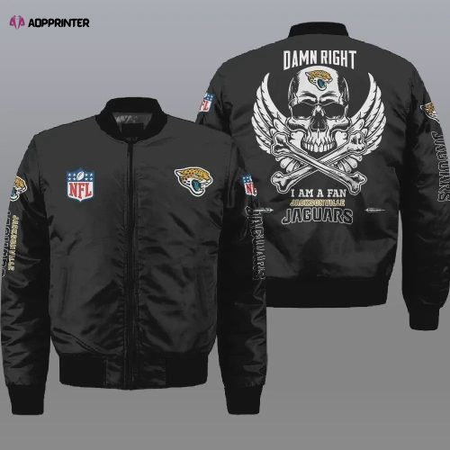 Jacksonville Jaguars Traditional Football Pattern Bomber Jacket