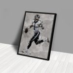 Jalen Hurts Poster Philadelphia Eagles NFL Canvas Wall Art Home Decor Framed Poster Man Cave Gift