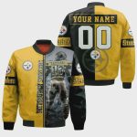 James Washington Pittsburgh Steelers Legend Personalized Logo Bomber Jacket – Black And Yellow