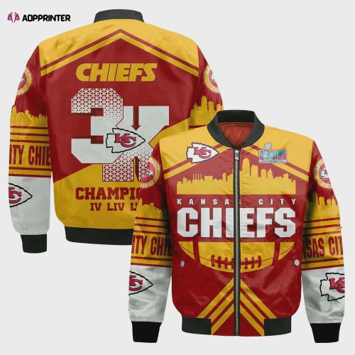 Kansas City Chiefs 2024 Champions Design Bomber Jacket SFAT V12