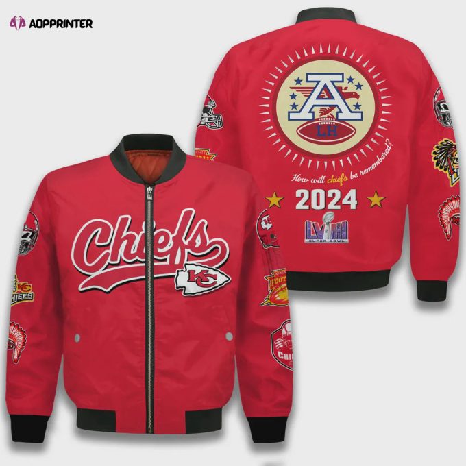 Kansas City Chiefs 2024 Champions Design Bomber Jacket SFAT V12