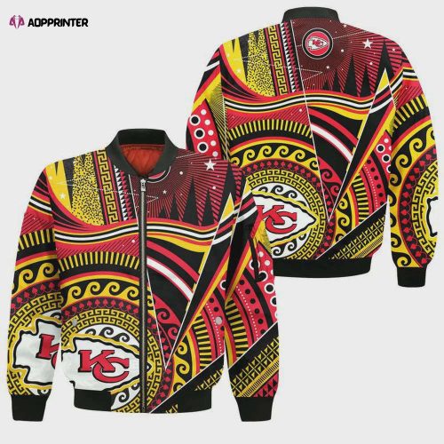 Kansas City Chiefs Bomber Jacket 3D Printed Abstract Pattern Sport