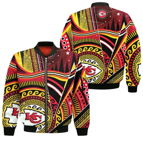 Kansas City Chiefs Bohemian Pattern Bomber Jacket- Multicolor