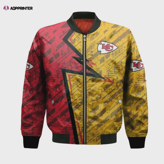 Kansas City Chiefs Bomber Jacket 3D Printed Abstract Pattern Sport