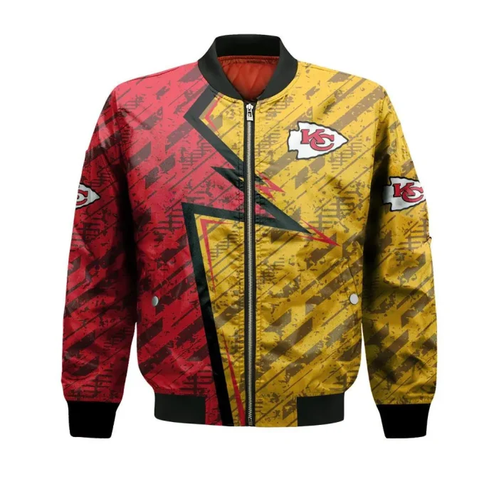 Kansas City Chiefs Bomber Jacket 3D Printed Abstract Pattern Sport