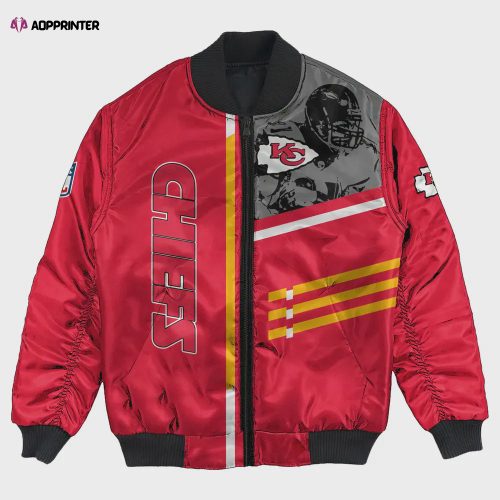 Kansas City Chiefs Classic Pattern NFL 3D Bomber Jacket