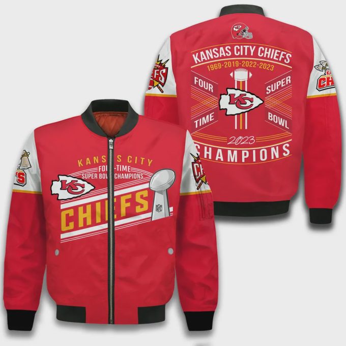 Kansas City Chiefs Champions LVIII Design Bomber Jacket SFAT V20