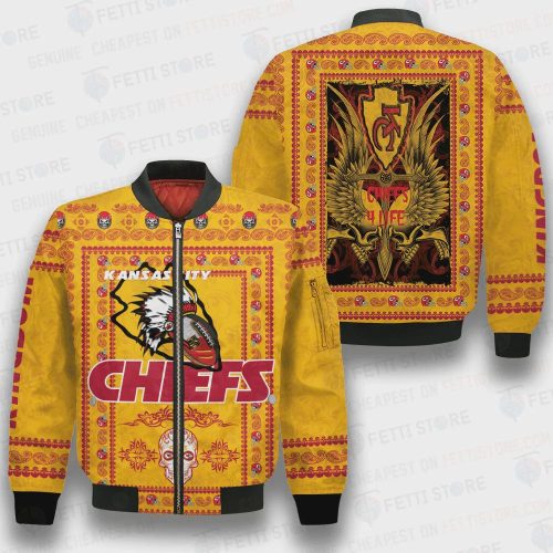 Kansas City Chiefs Classic Pattern NFL 3D Bomber Jacket