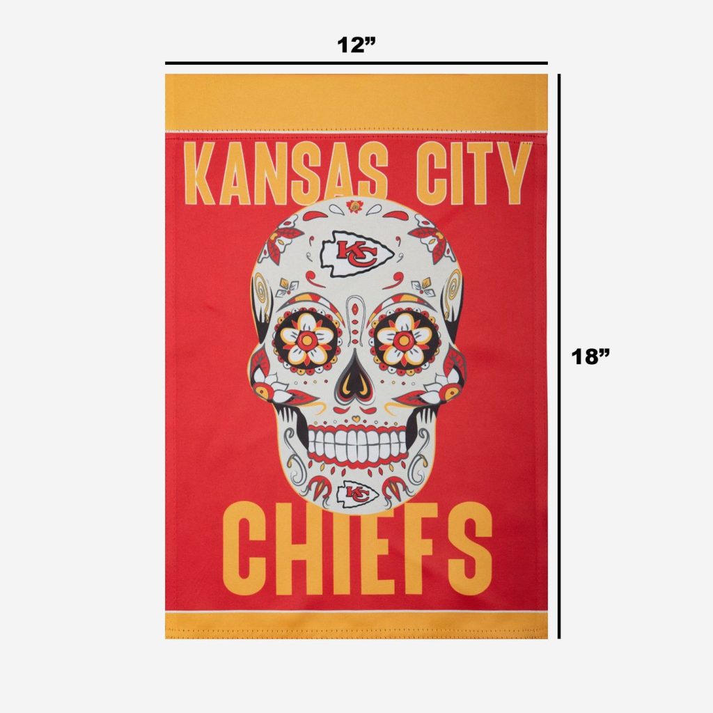 Kansas City Chiefs Day of the Dead Garden Flag – House Flag Home Decor Gift – House Flag Home Decor Gift