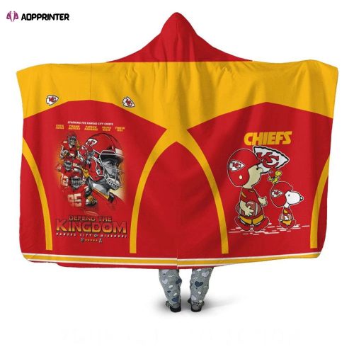 Chiefs Defend The Kingdom Peanuts Snoopy Hooded Blanket – Perfect Gift for Kansas City Fans! Shop Now!