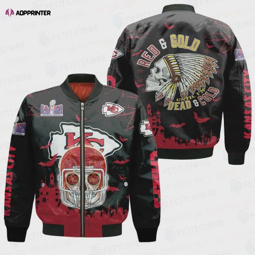 Kansas City Chiefs Halloween Pattern Magic 3D Bomber Jacket